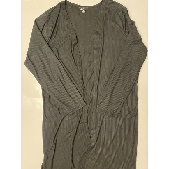 Topshop Women's Black Long Cardigan Open Front Size 4X - Picture 8 of 8